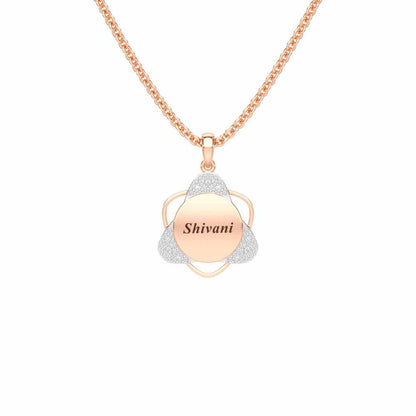 Atom Affair Silver Pendant - Rose Gold - Image 1