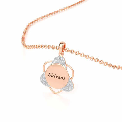 Atom Affair Silver Pendant - Rose Gold - Image 2