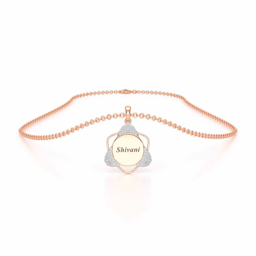 Atom Affair Silver Pendant - Rose Gold - Image 3