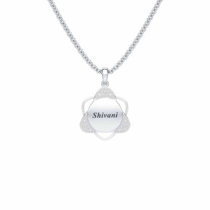 Atom Affair Silver Pendant - White Gold - Image 1