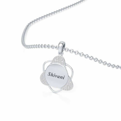 Atom Affair Silver Pendant - White Gold - Image 2