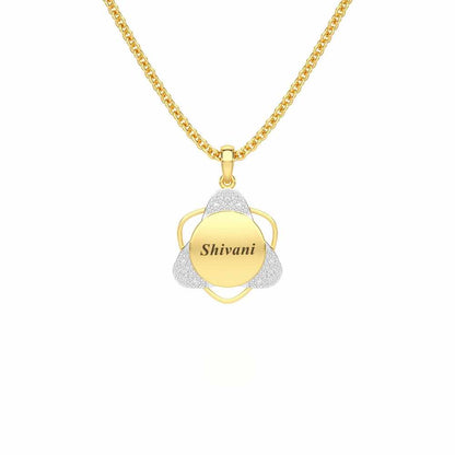 Atom Affair Silver Pendant - Yellow Gold - Image 1
