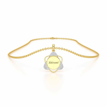 Atom Affair Silver Pendant - Yellow Gold - Image 3