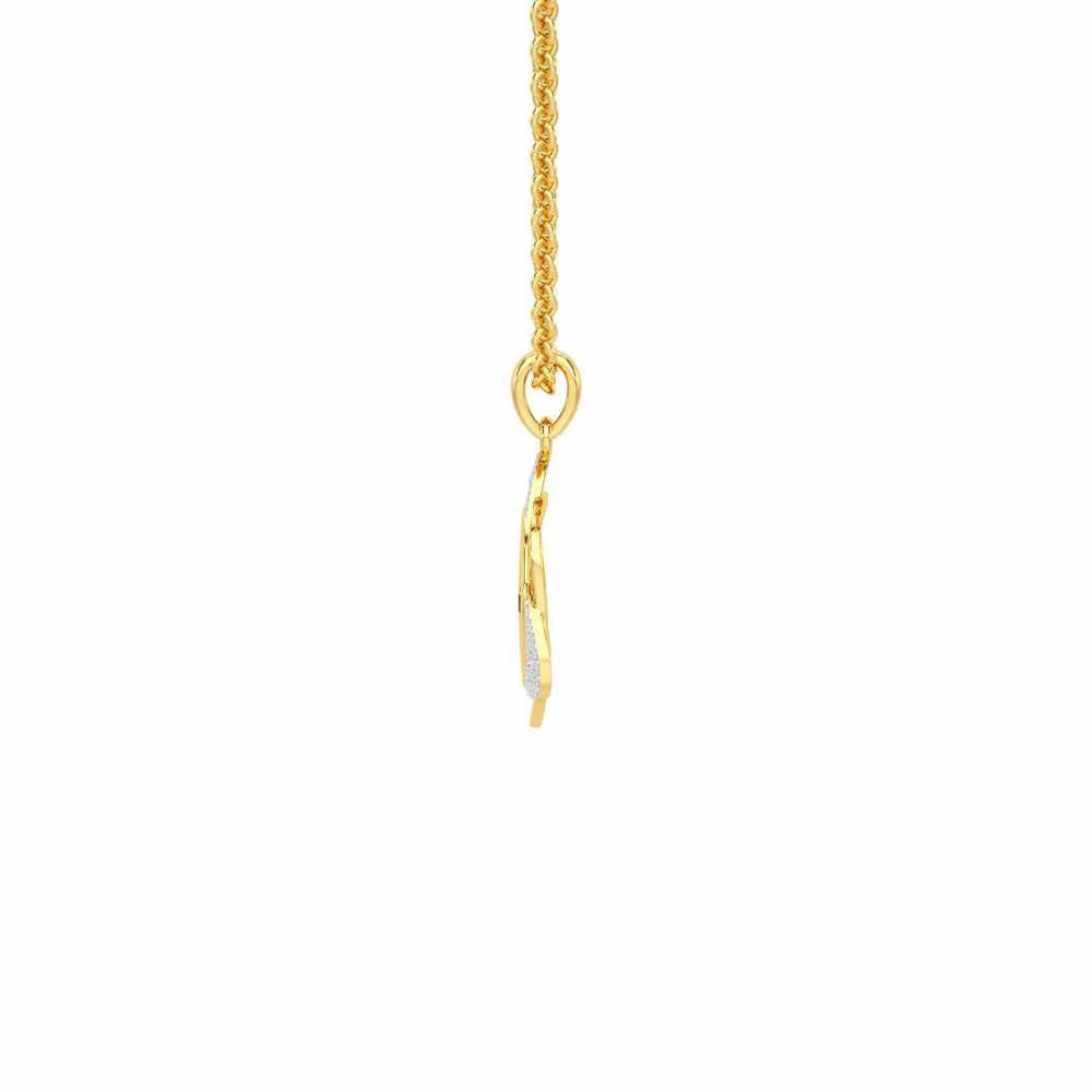Atom Affair Silver Pendant - Yellow Gold - Image 4