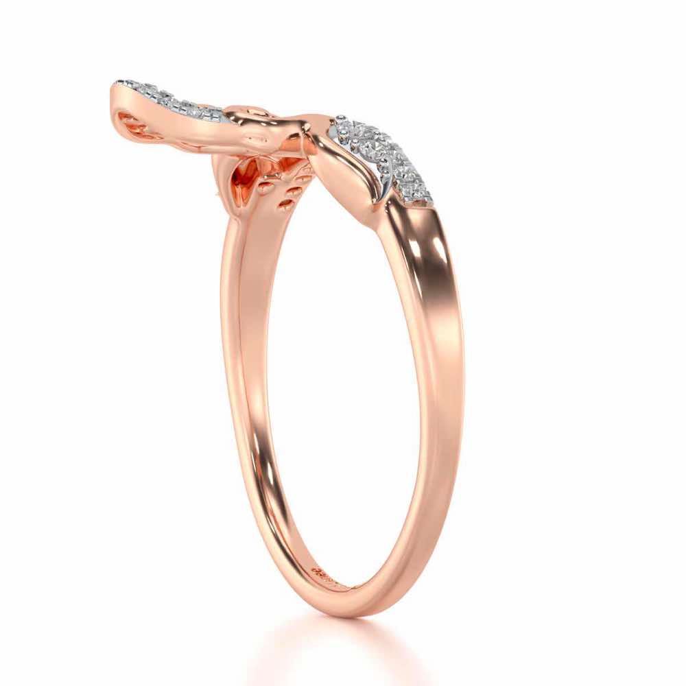 Audacious Pisces Silver Ring - Rose Gold - Image 3