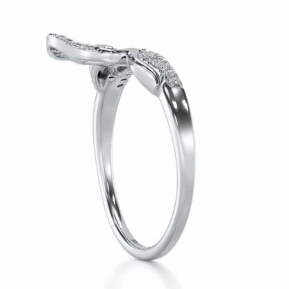 Audacious Pisces Silver Ring - White Gold - Image 3