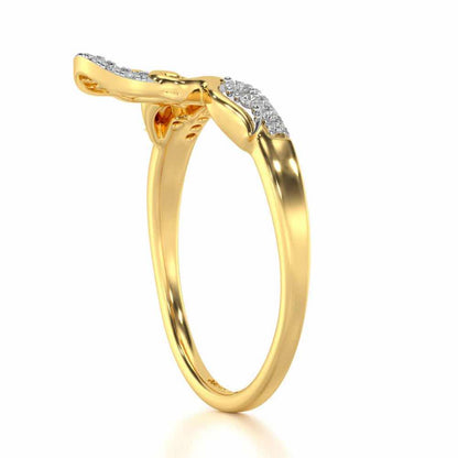 Audacious Pisces Silver Ring - Yellow Gold - Image 3