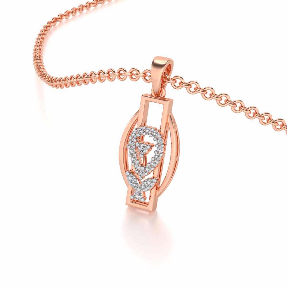 Auriga Silver Pendant - Rose Gold - Image 2