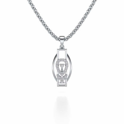 Auriga Silver Pendant - White Gold - Image 1