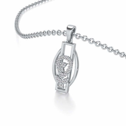 Auriga Silver Pendant - White Gold - Image 2