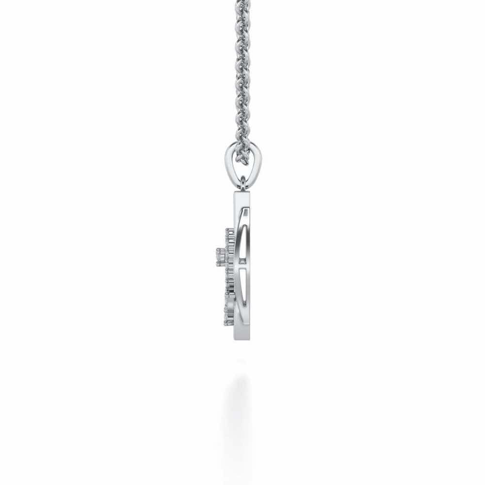 Auriga Silver Pendant - White Gold - Image 3