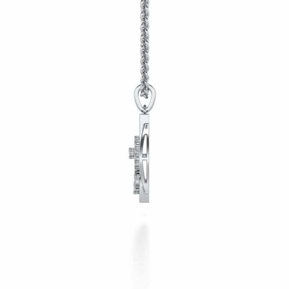 Auriga Silver Pendant - White Gold - Image 3