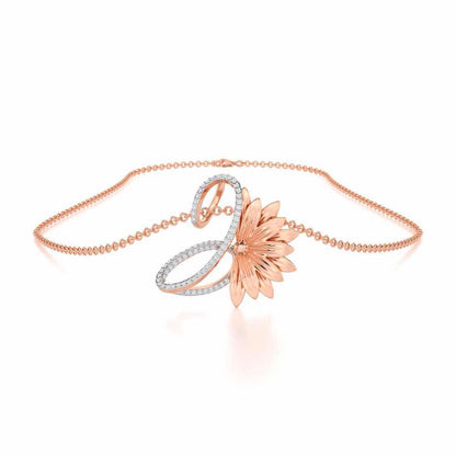 Aurora Bloom Silver Pendant - Rose Gold - Image 3