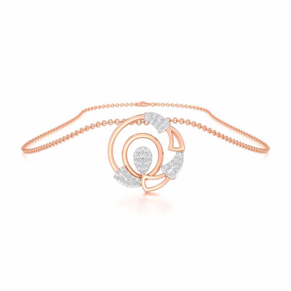 Aurora Burst Silver Pendant - Rose Gold - Image 3