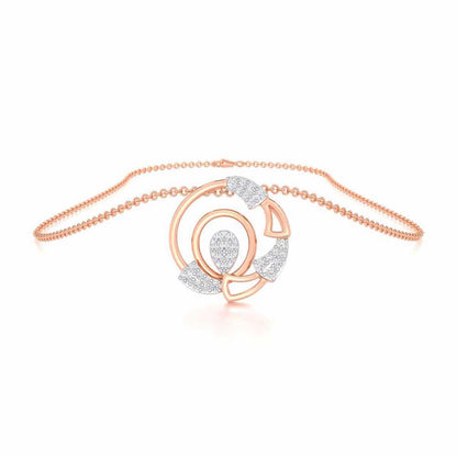Aurora Burst Silver Pendant - Rose Gold - Image 3