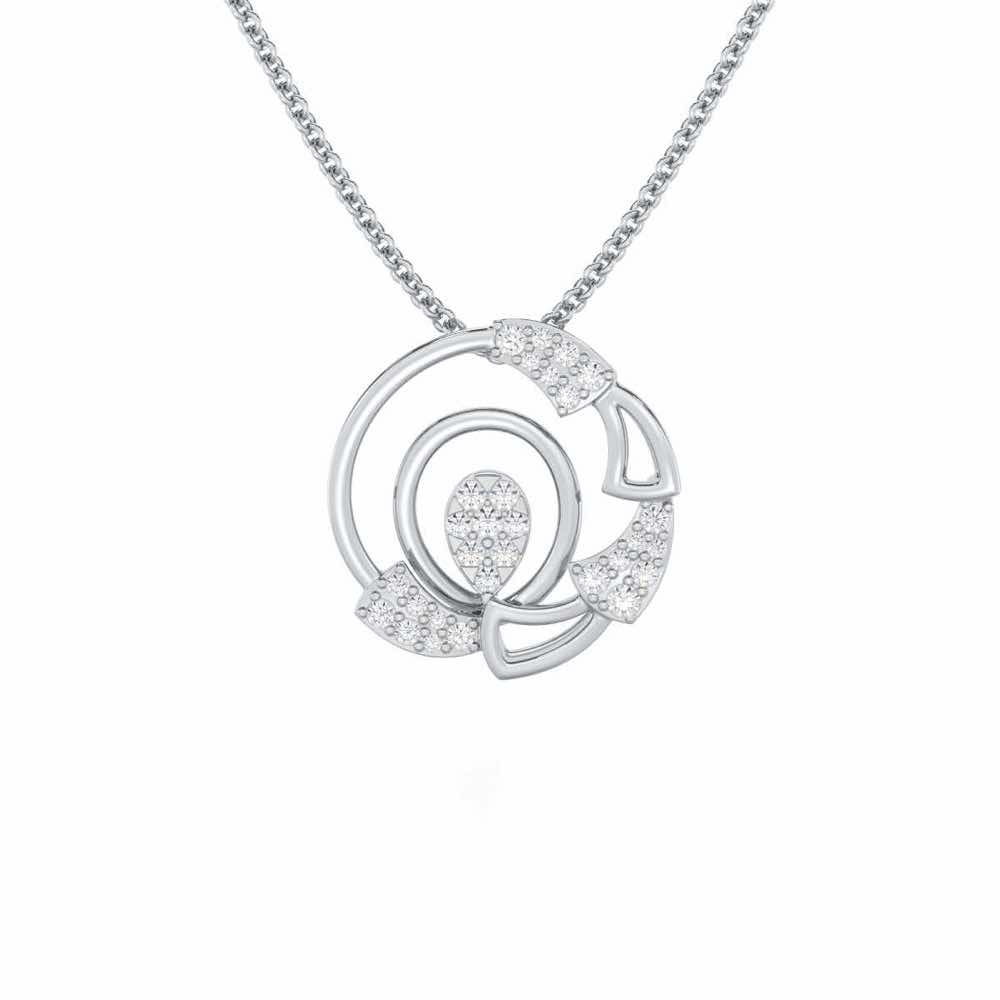 Aurora Burst Silver Pendant - White Gold - Image 1
