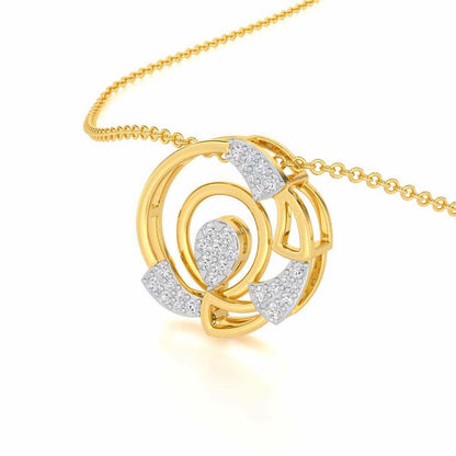 Aurora Burst Silver Pendant - Yellow Gold - Image 2