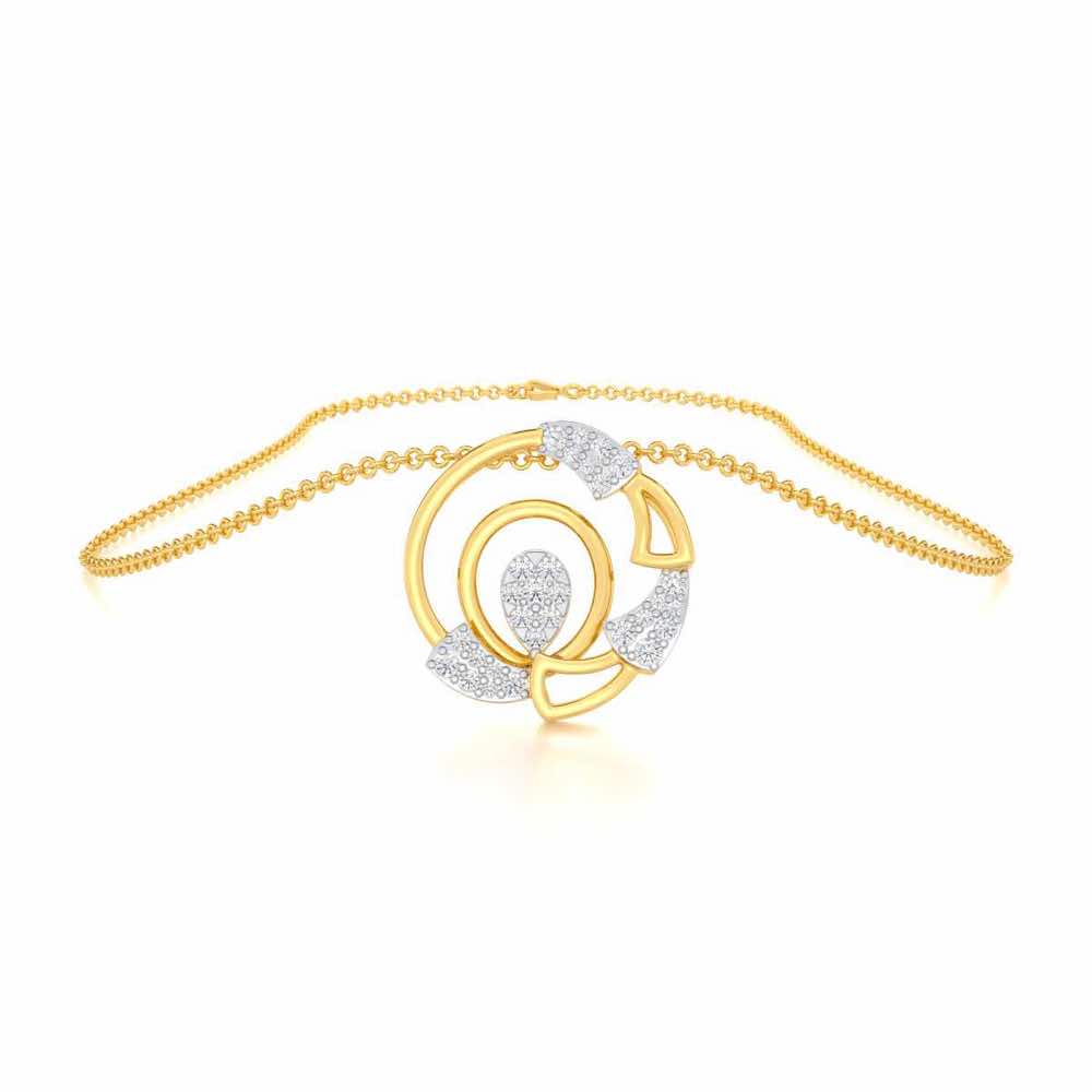 Aurora Burst Silver Pendant - Yellow Gold - Image 3