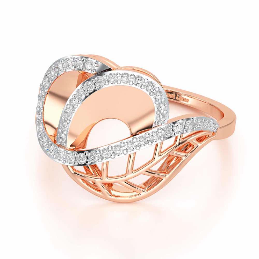 Aurora Orchid Silver Ring - Rose Gold - Image 2