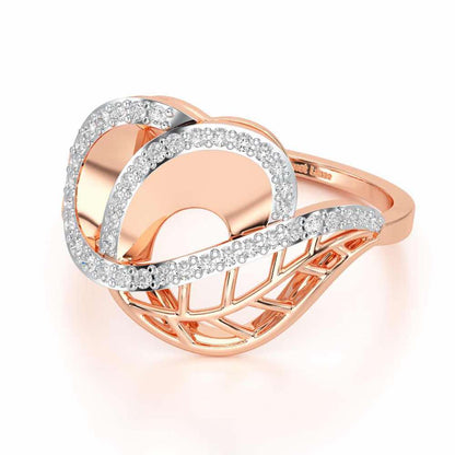 Aurora Orchid Silver Ring - Rose Gold - Image 2