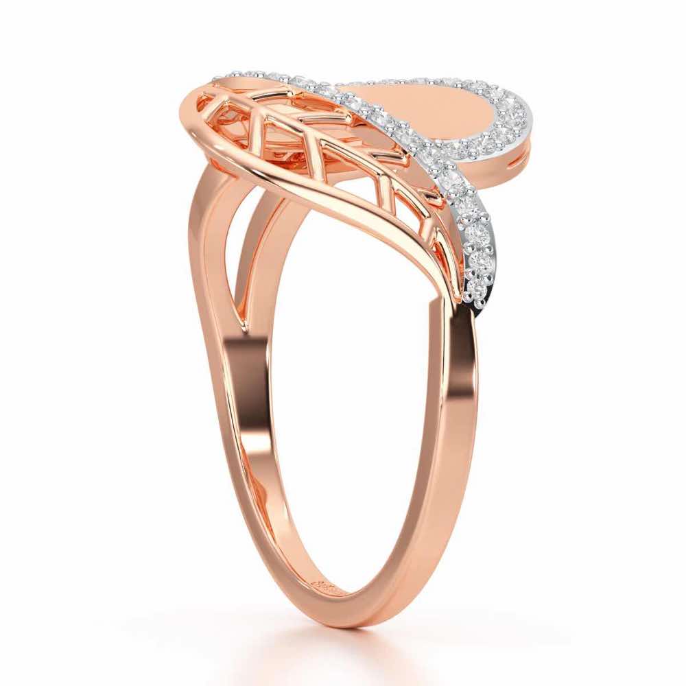 Aurora Orchid Silver Ring - Rose Gold - Image 3