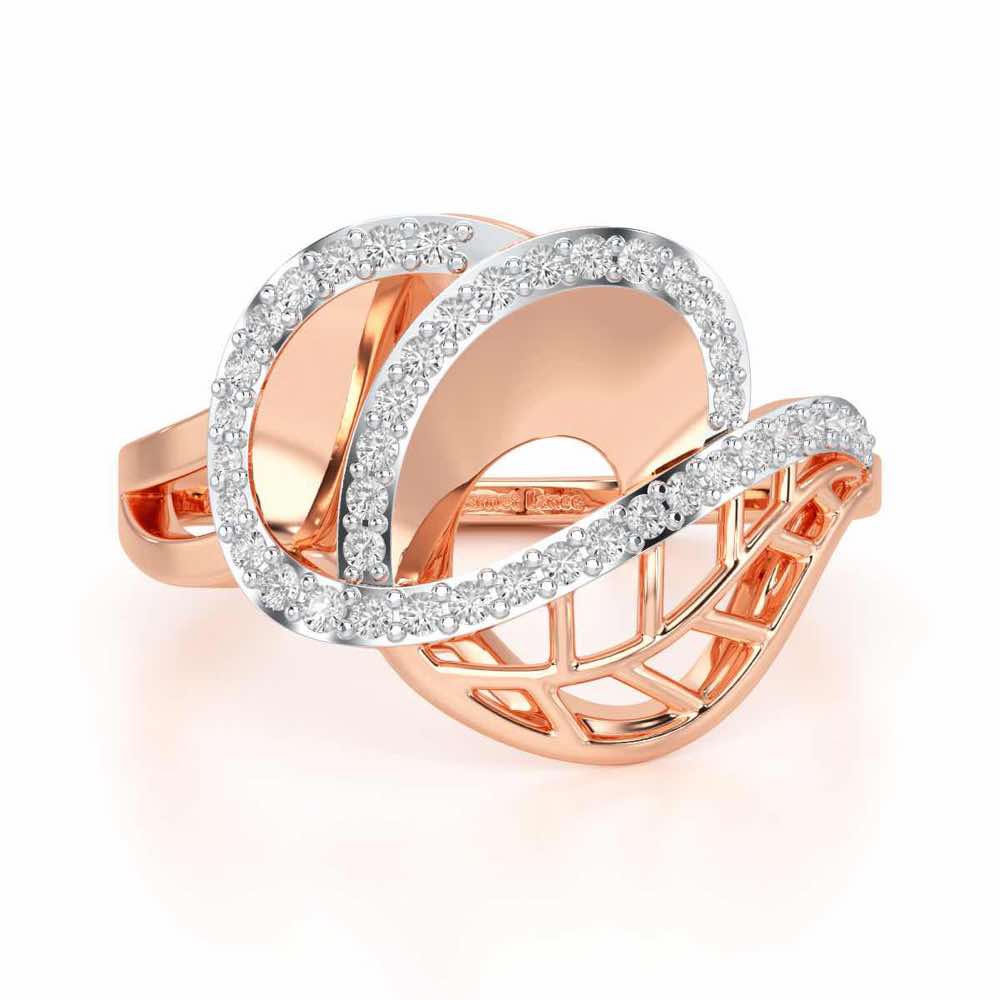Aurora Orchid Silver Ring - Rose Gold - Image 4