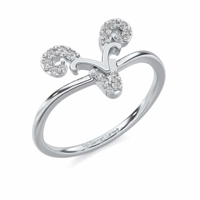 Auspicious Aries Silver Ring - White Gold - Image 1
