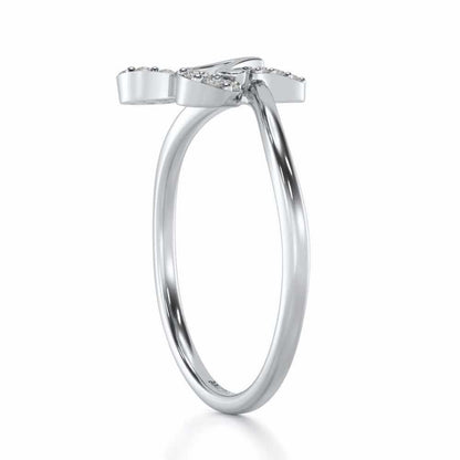 Auspicious Aries Silver Ring - White Gold - Image 3