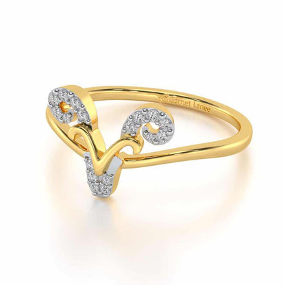 Auspicious Aries Silver Ring - Yellow Gold - Image 2