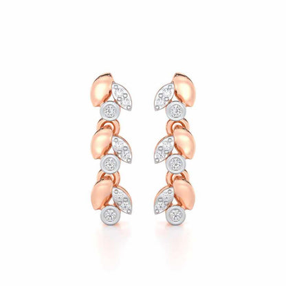 Autumn Charm Silver Earrings - Rose Gold - Image 1