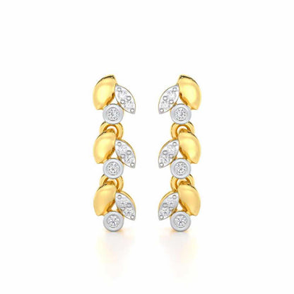 Autumn Charm Silver Earrings - Yellow Gold - Image 1