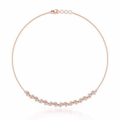 Autumn Charm Silver Necklace - Rose Gold - Image 2