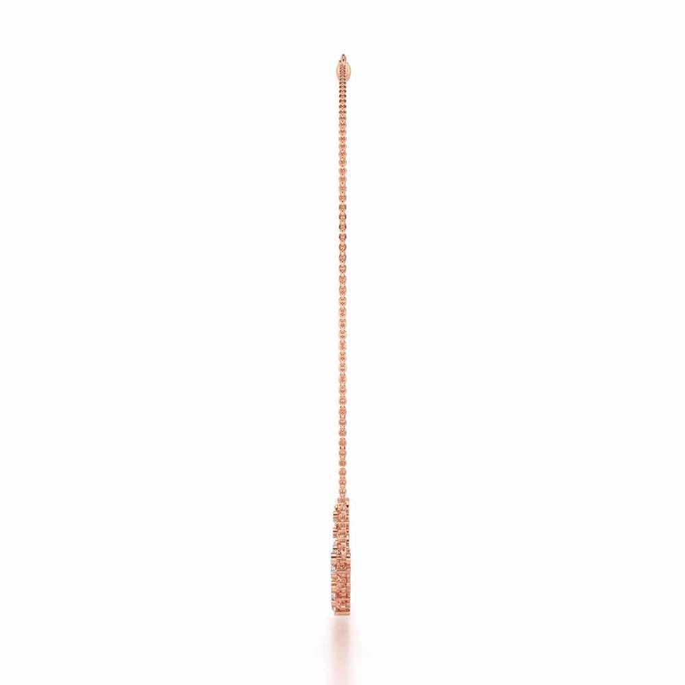 Autumn Charm Silver Necklace - Rose Gold - Image 4