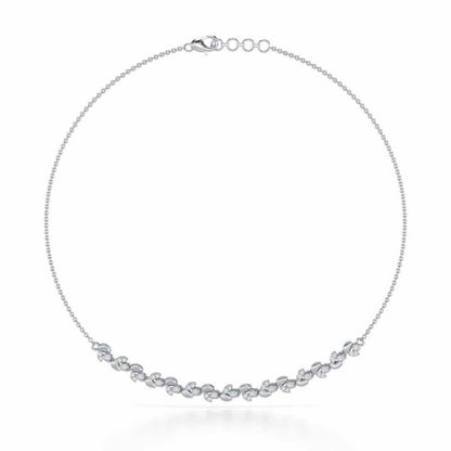 Autumn Charm Silver Necklace - White Gold - Image 2