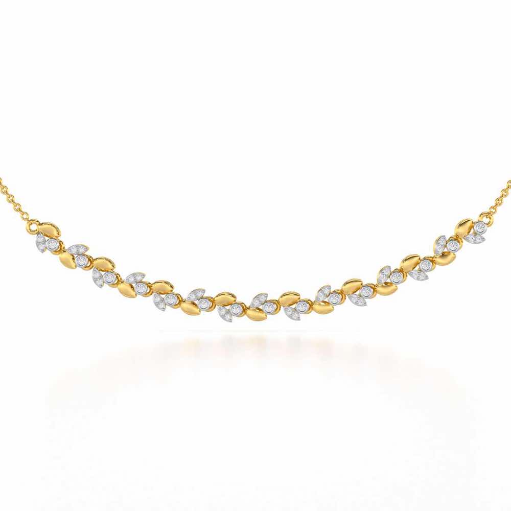 Autumn Charm Silver Necklace - Yellow Gold - Image 1