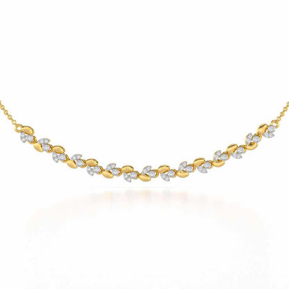 Autumn Charm Silver Necklace - Yellow Gold - Image 1