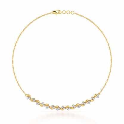 Autumn Charm Silver Necklace - Yellow Gold - Image 2