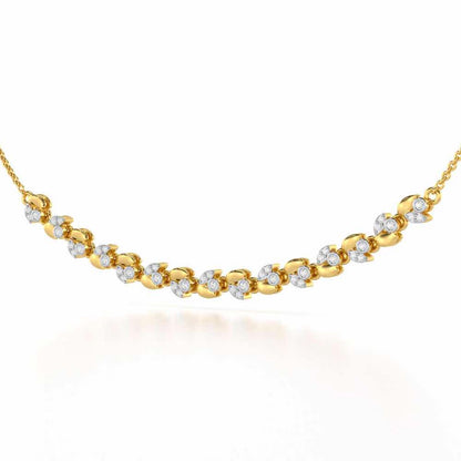 Autumn Charm Silver Necklace - Yellow Gold - Image 3