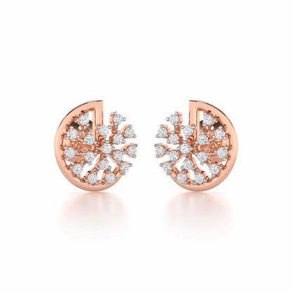 Avni Glow Silver Earrings - Rose Gold - Image 1