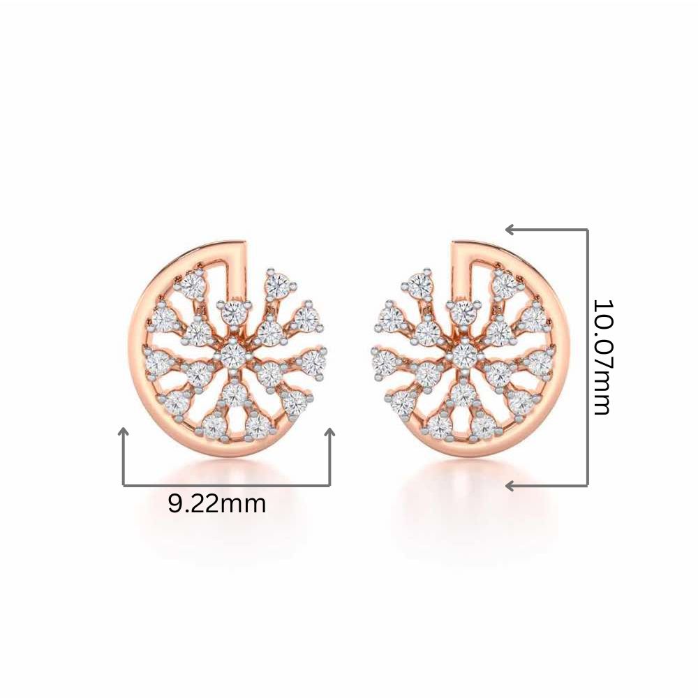 Avni Glow Silver Earrings - Rose Gold - Image 2