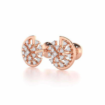 Avni Glow Silver Earrings - Rose Gold - Image 3