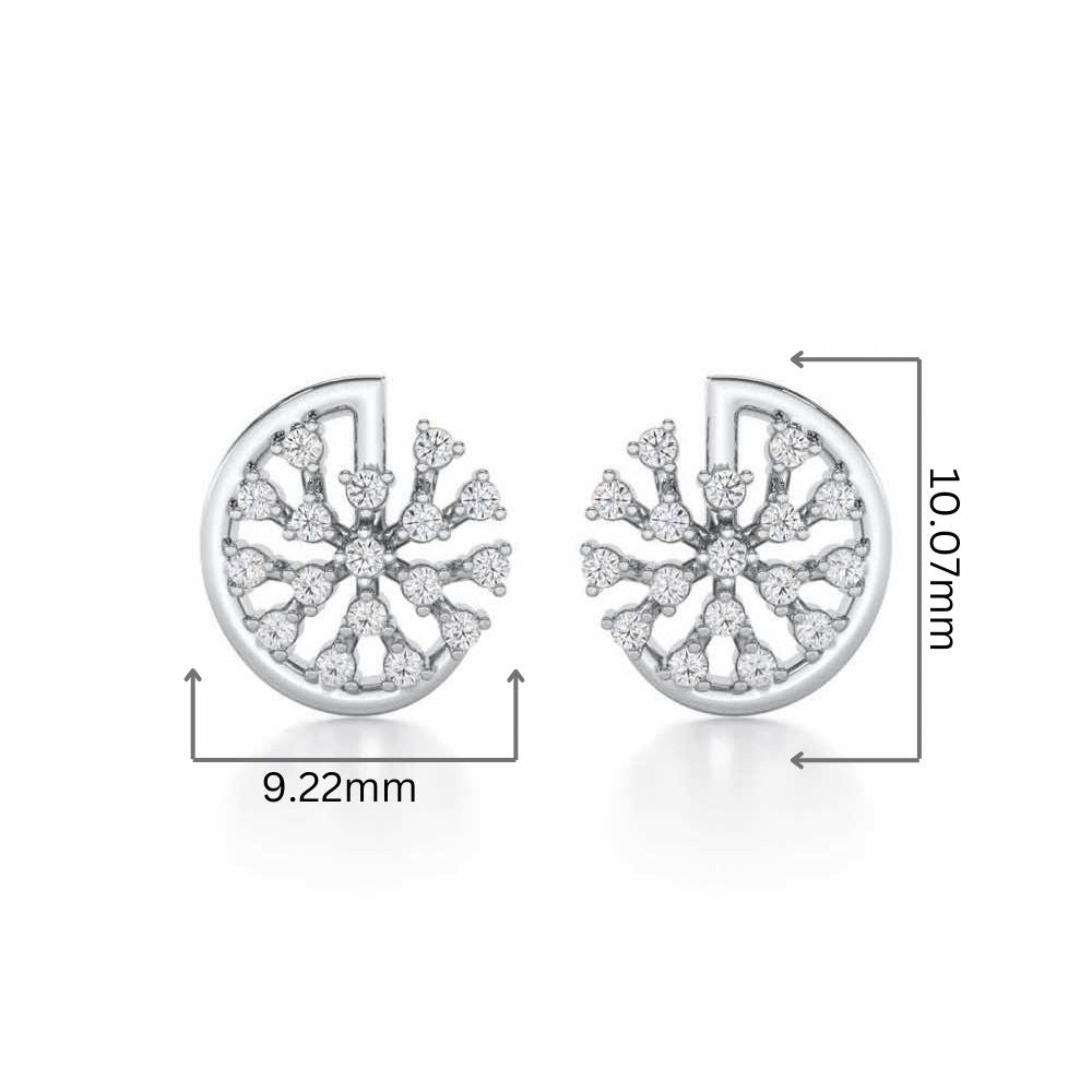 Avni Glow Silver Earrings - White Gold - Image 2