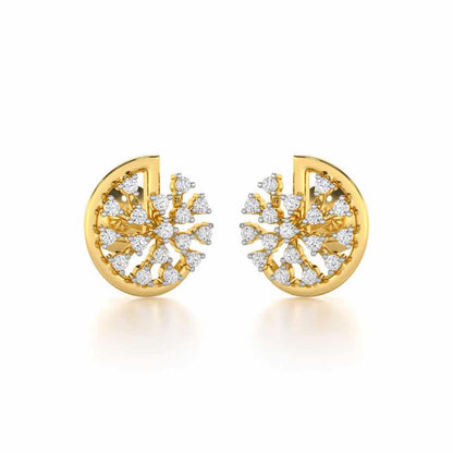 Avni Glow Silver Earrings - Yellow Gold - Image 1