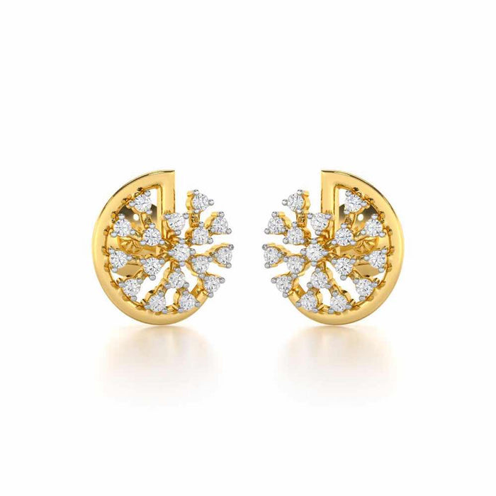 Avni Glow Silver Earrings - Yellow Gold - Image 1
