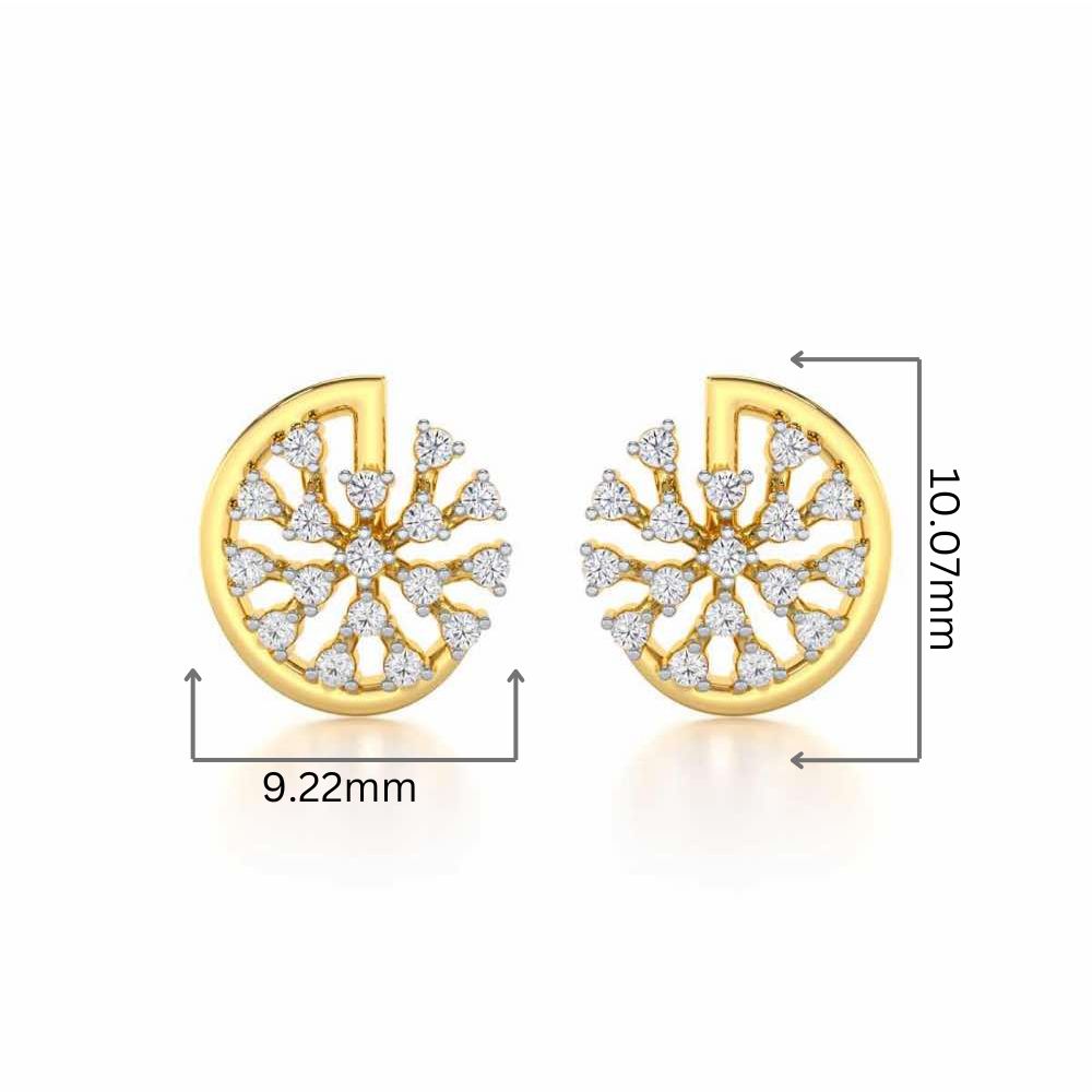 Avni Glow Silver Earrings - Yellow Gold - Image 2
