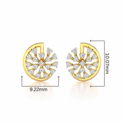 Avni Glow Silver Earrings - Yellow Gold - Image 2