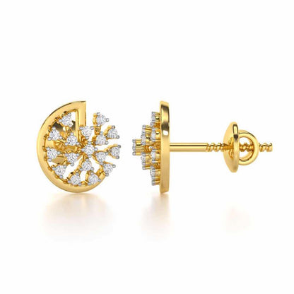 Avni Glow Silver Earrings - Yellow Gold - Image 4