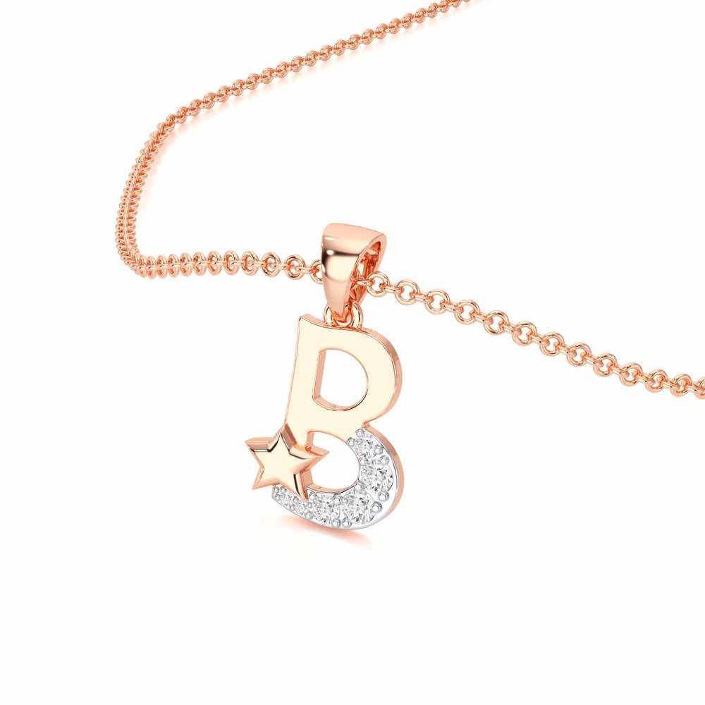 B-Glint Silver Pendant - Rose Gold - Image 2