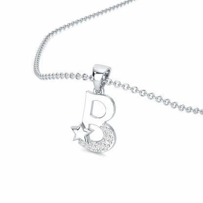 B-Glint Silver Pendant - White Gold - Image 2
