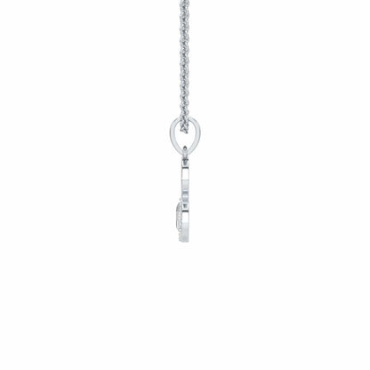 B-Glint Silver Pendant - White Gold - Image 3